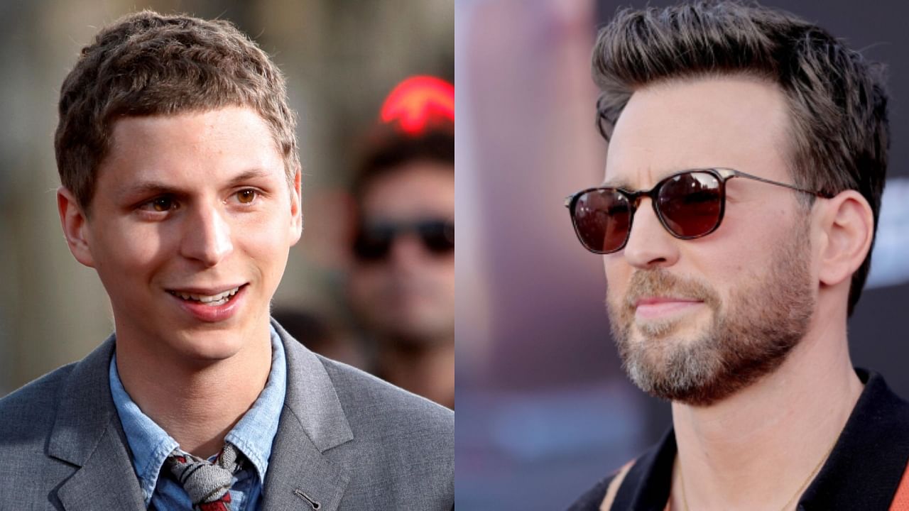 Michael Cera (L) and Chris Evans. Credit: AFP Photo