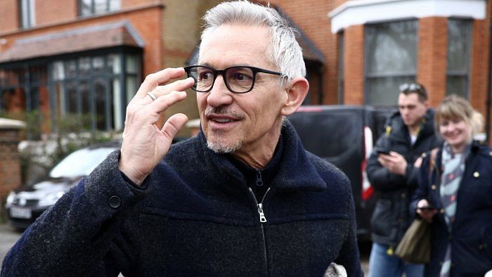 Former British football player and BBC presenter Gary Lineker walks outside his home in London, Britain. Credit: Reuters Photo