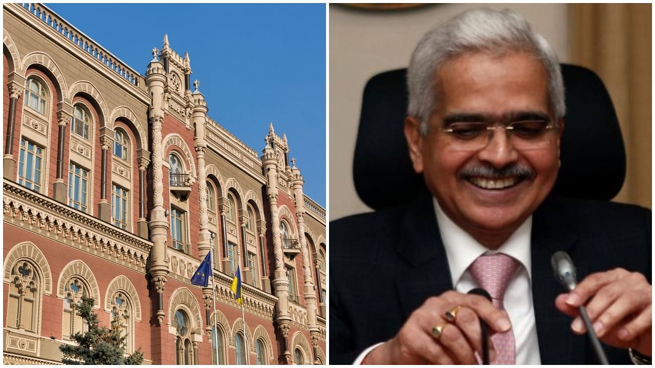 The National Bank of Ukraine and Reserve Bank of India Governor Shaktikanta Das. Credit: iStock and PTI Photos