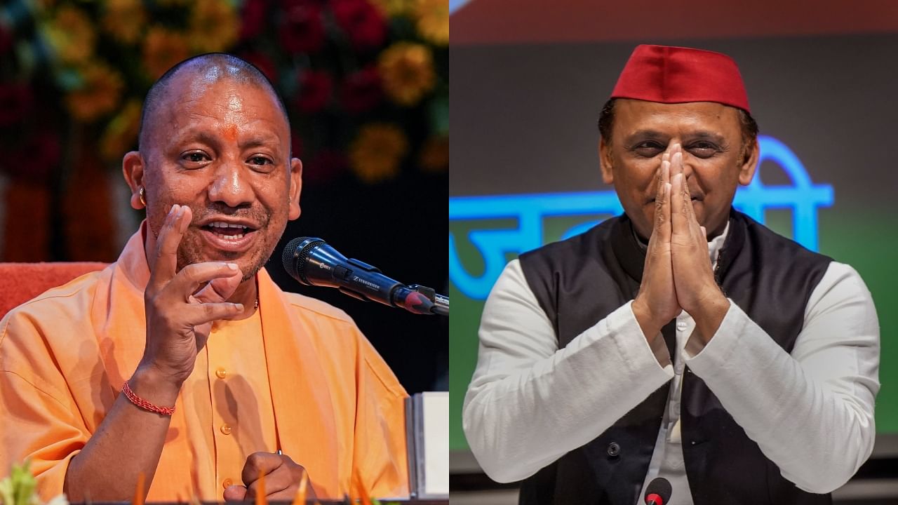 UP CM Adityanath Yogi and SP supremo Akhilesh Yadav. Credit: DH Photo