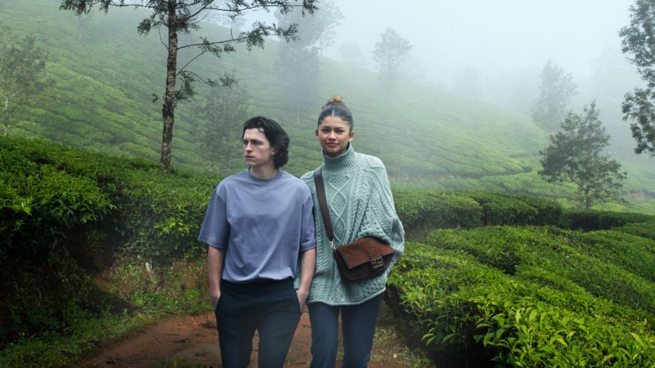 The photograph was captioned: 'Guess who we spotted far away from home?' and had the hashtags 'faraway home', 'Munnar' and 'Kerala tourism'. Credit: Twitter/@KeralaTourism
