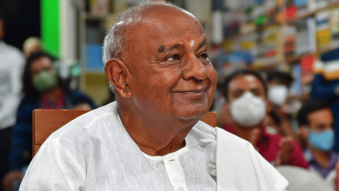 JD(S) supremo H D Deve Gowda. Credit: DH Photo