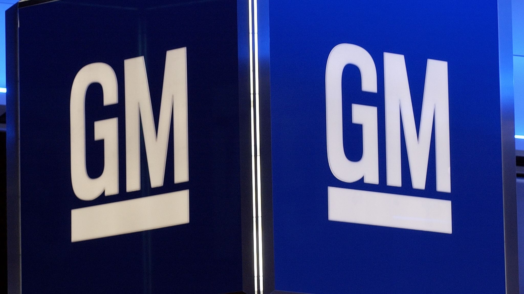 The corporate logo for the General Motors Corporation. Credit: AFP Photo