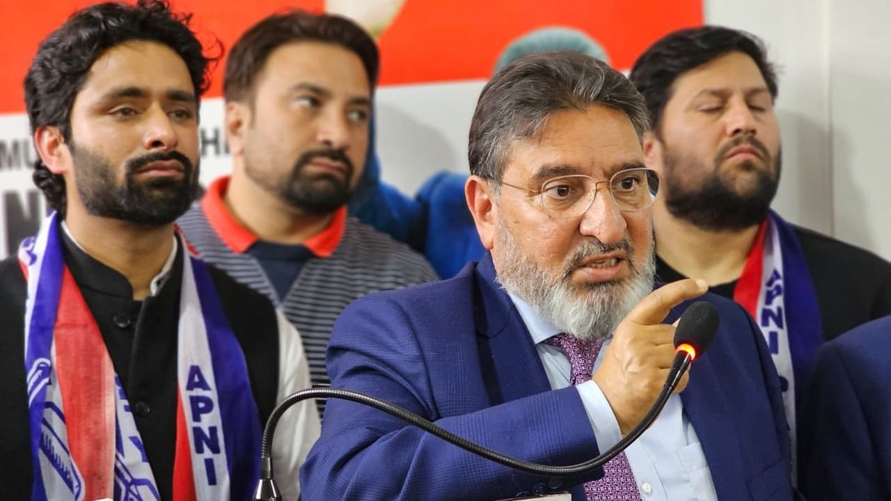 Apni Party president Altaf Bukhari. Credit: Twitter/@Apnipartyonline