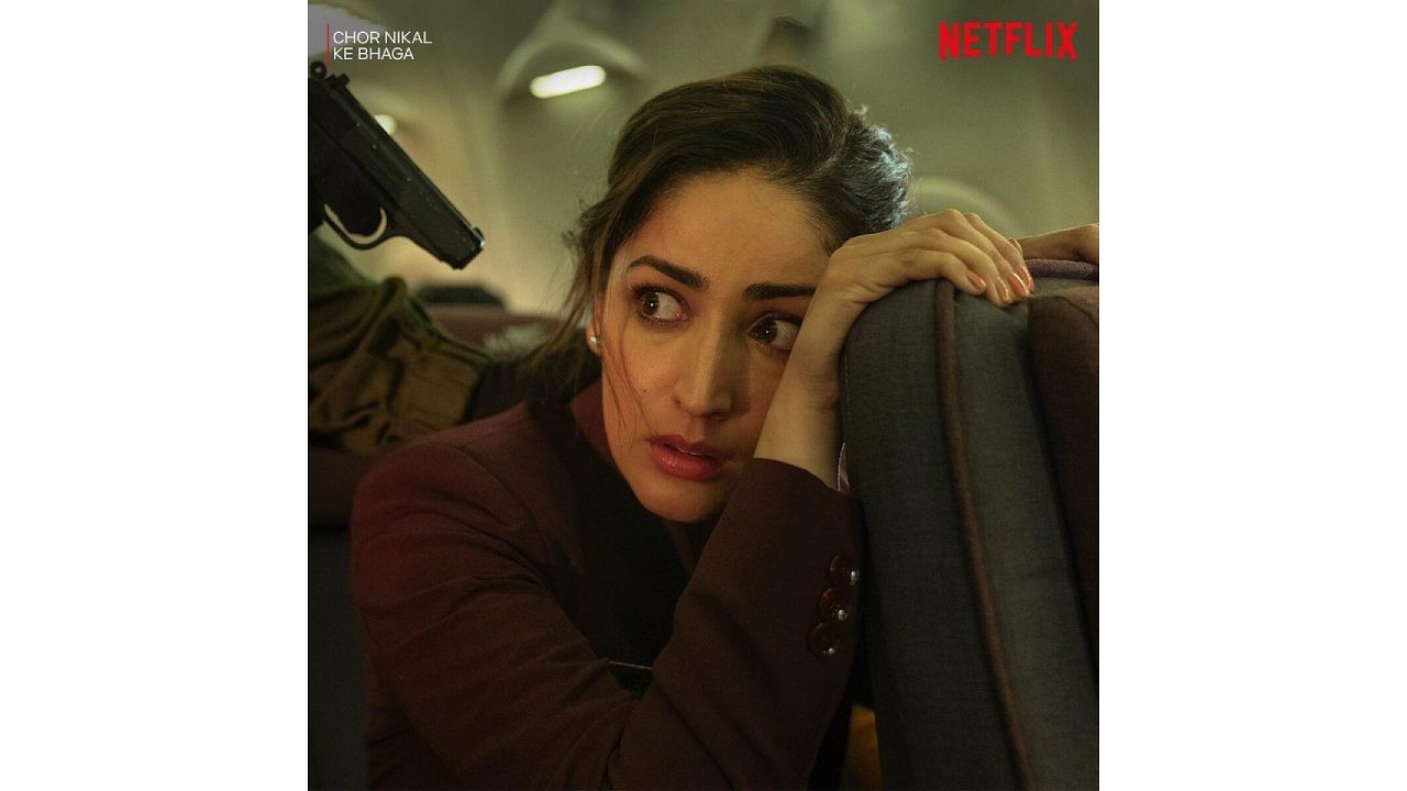 Yami Gautam plays a flight attendant in the movie. Credit: Netflix 