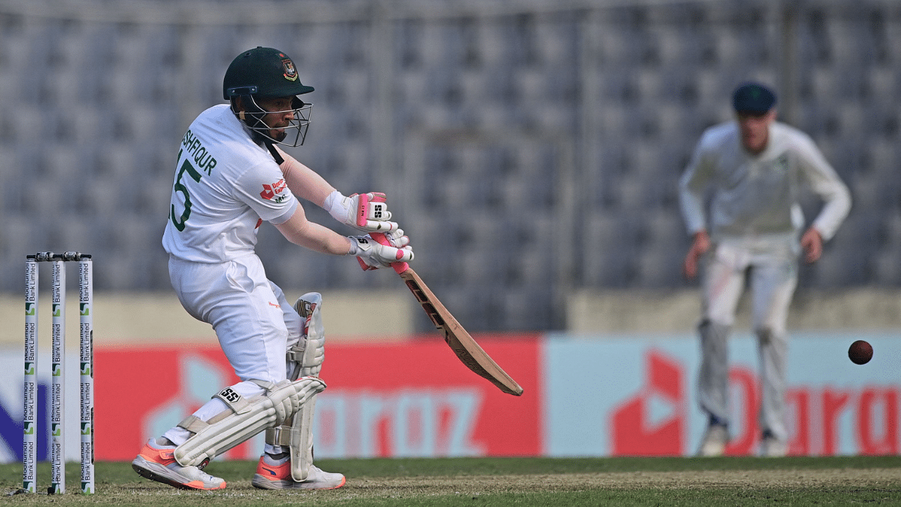 Mushfiqur Rahim playing against Ireland. Credit: AFP Photo