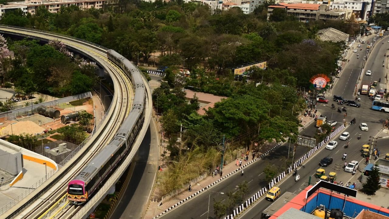 The newly opened metro line has begun to positively impact the traffic situation in Whitefield. DH FILE PHOTO