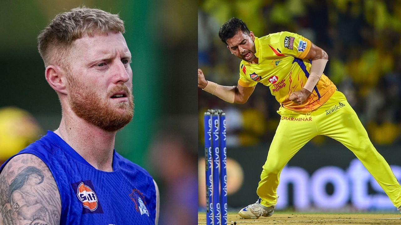 Ben Stokes (L) and Deepak Chahar. Credit: PTI Photo