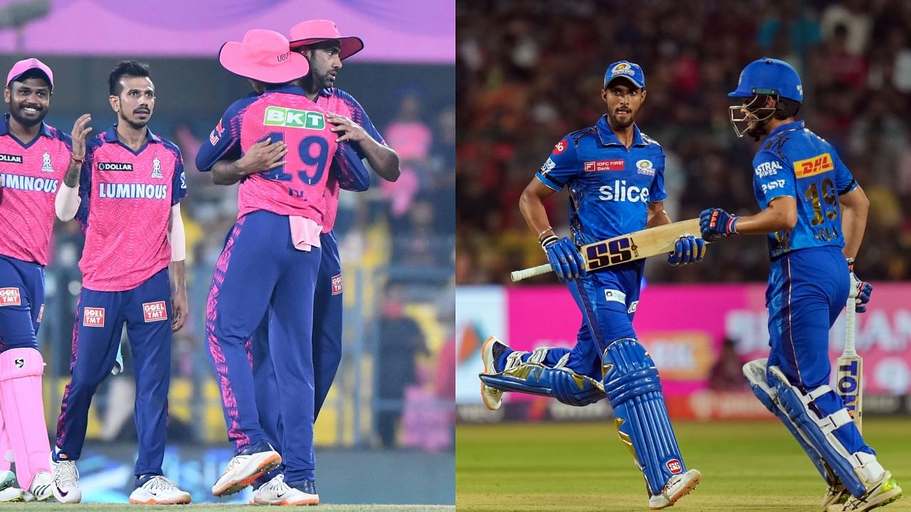 Delhi Capitals and Mumbai Indians teams. Credit: AFP Photo/PTI Photo