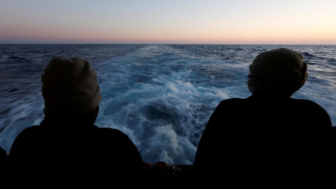 File photo of migrant aboard a rescue ship in the central Mediterranean Sea. credit: AFP Photo