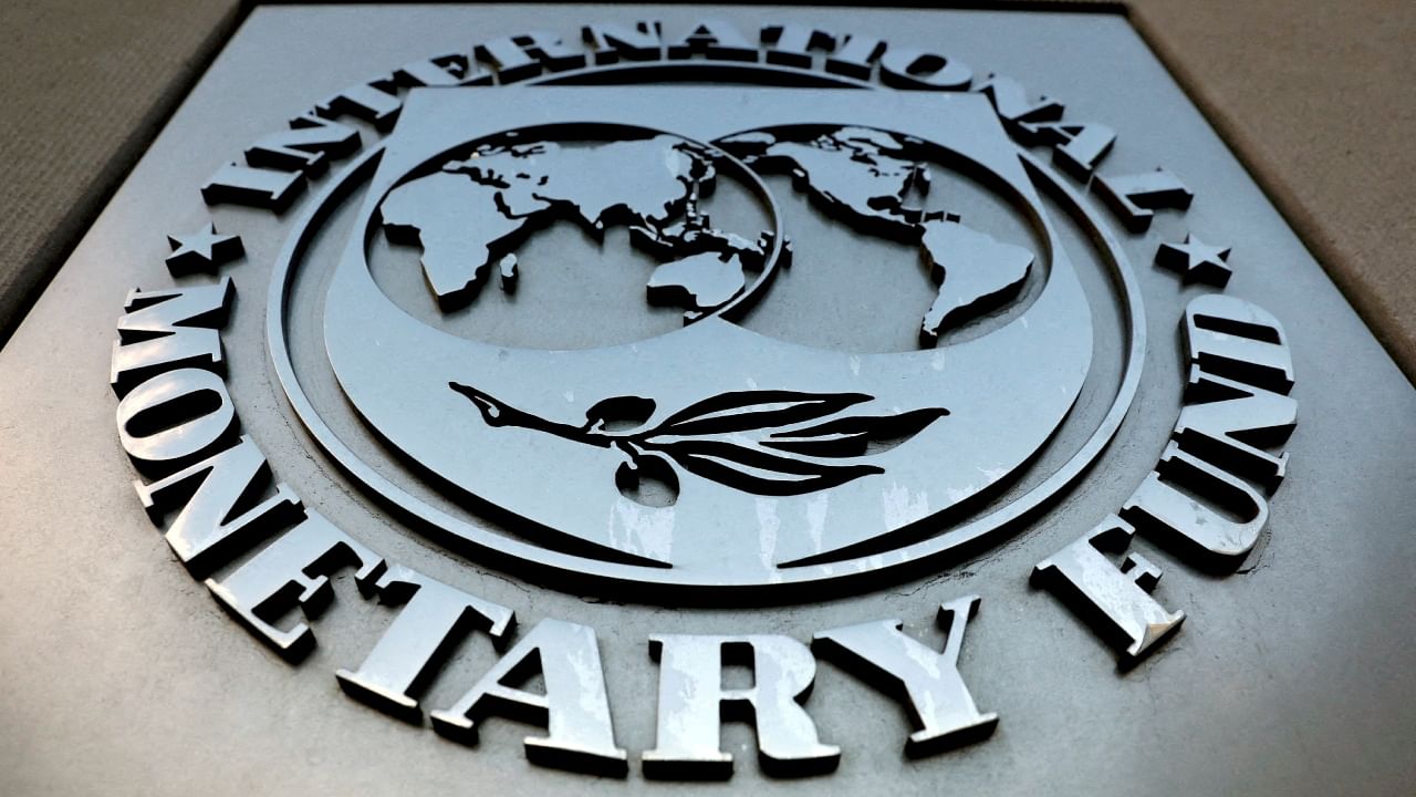 The International Monetary Fund (IMF) logo in Washington, United States. Credit: Reuters File Photo