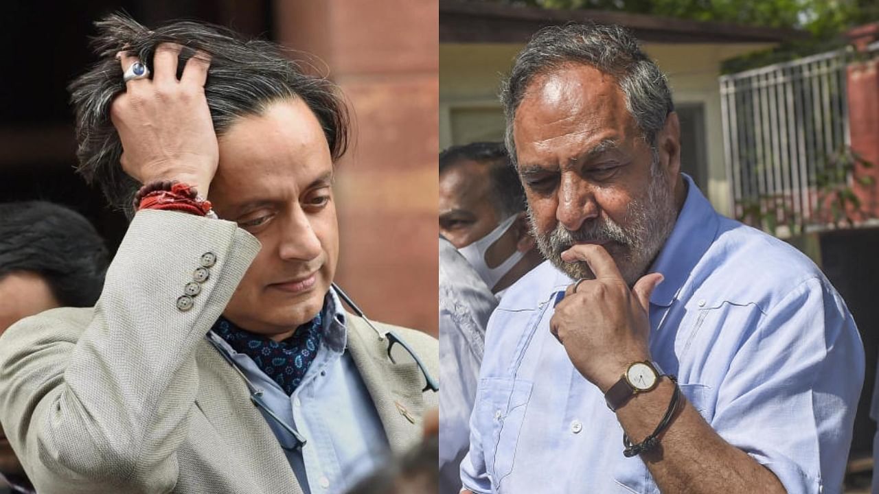 Congress leaders Shashi Tharoor (left) and Anand Sharma (right). Credit: PTI Photos