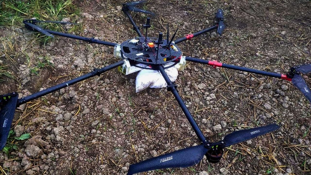 <div class="paragraphs"><p>File photo of drone gunned down by BSF along the India-Pakistan border.</p></div>
