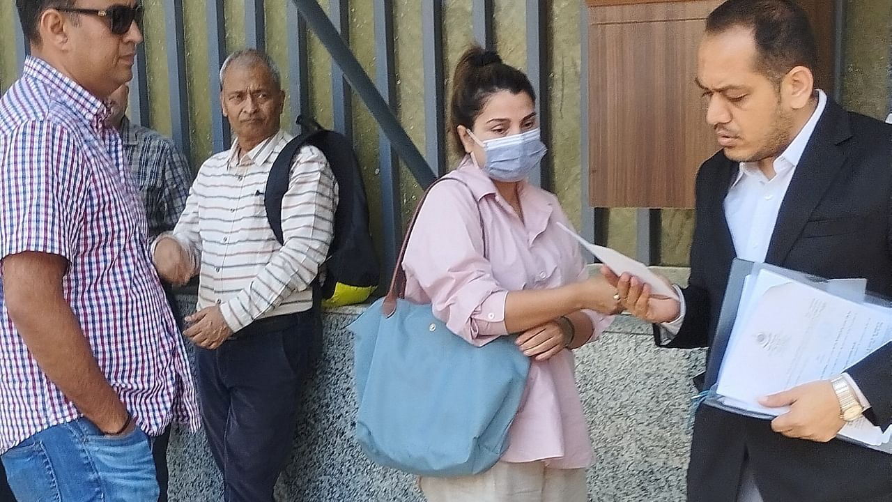 RJD chief Lalu Prasad's daughter Chanda Yadav appears before the ED office, in New Delhi, Thursday, April 13, 2023. Credit: PTI Photo