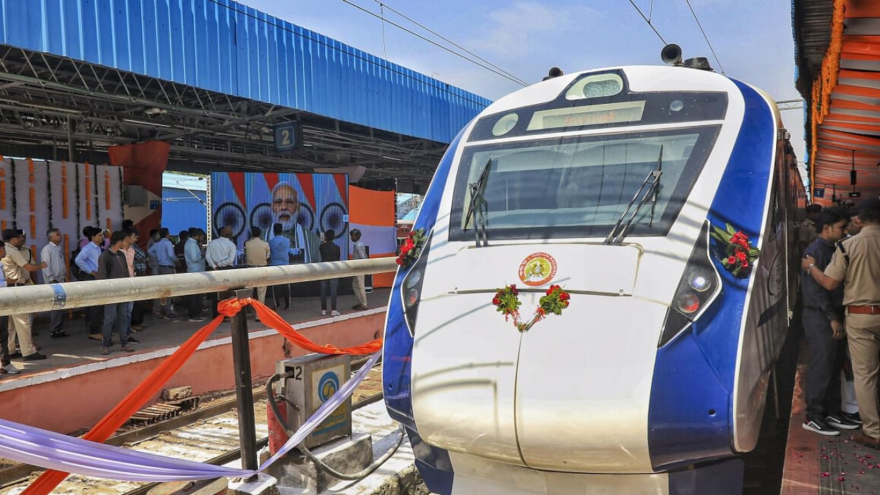 File photo of a Vande Bharat Express train. Credit: PTI 