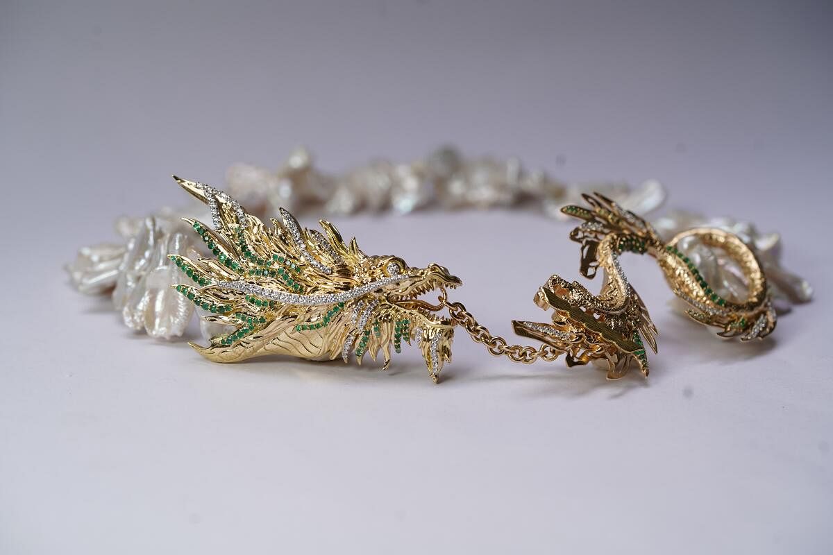 Jewellery artist Pallavi Foley won an award for this 3D-printed neckpiece last December.