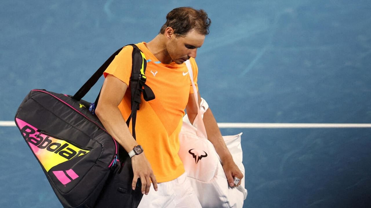 Nadal said he had still not recovered full fitness from the hip flexor injury he sustained in the Australian Open in January. Credit: AFP File Photo
