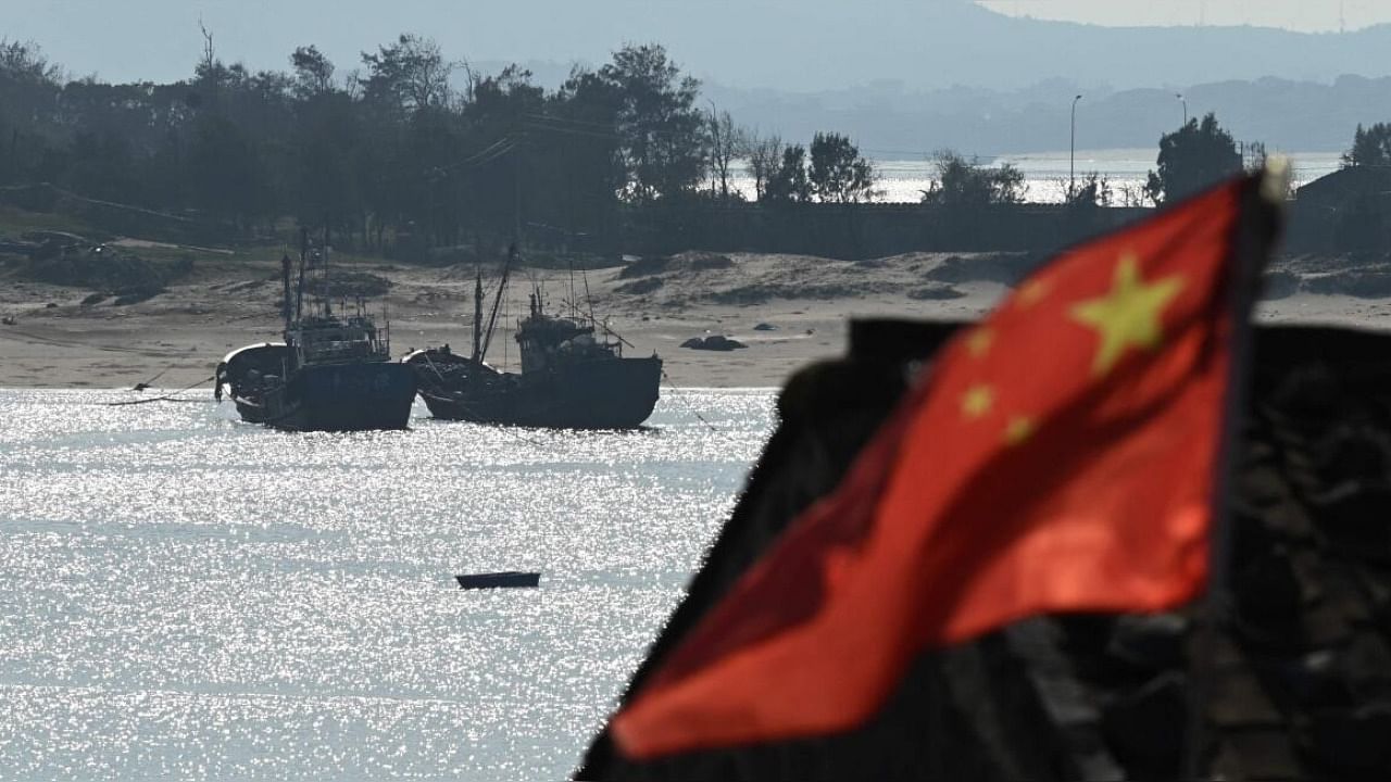 Fishing boats are seen in a harbour on Pingtan island, the closest point in China to Taiwan. Credit: AFP Photo