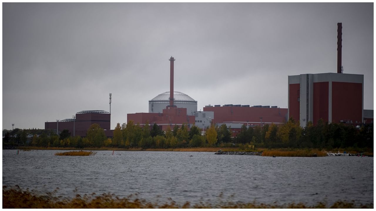 In this file photo taken on October 05, 2022 the OL3, the third, newest and fully operational reactor of the nuclear power plant Olkiluoto is seen on the island of Eurajoki. Credit: AFP Photo