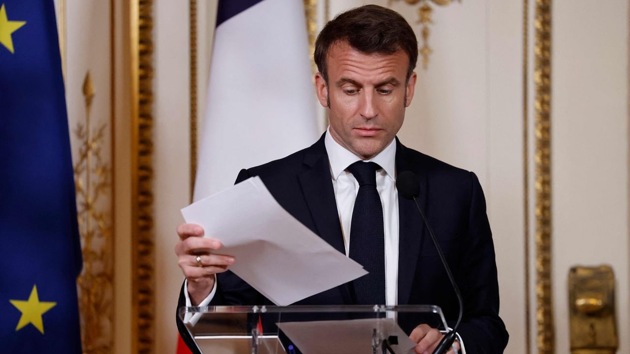 French President Emmanuel Macron. Credit: AFP Photo