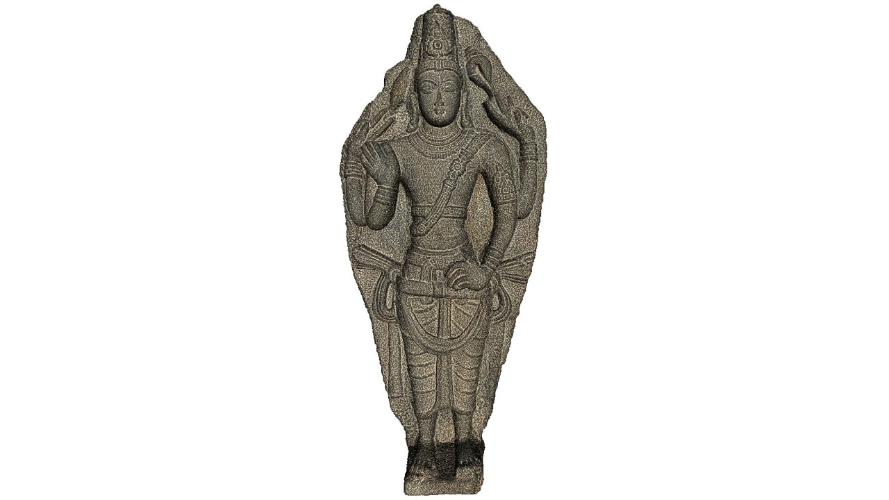 The 10th century Vishnu idol found at Kudlur. Credit: The Mythic Society