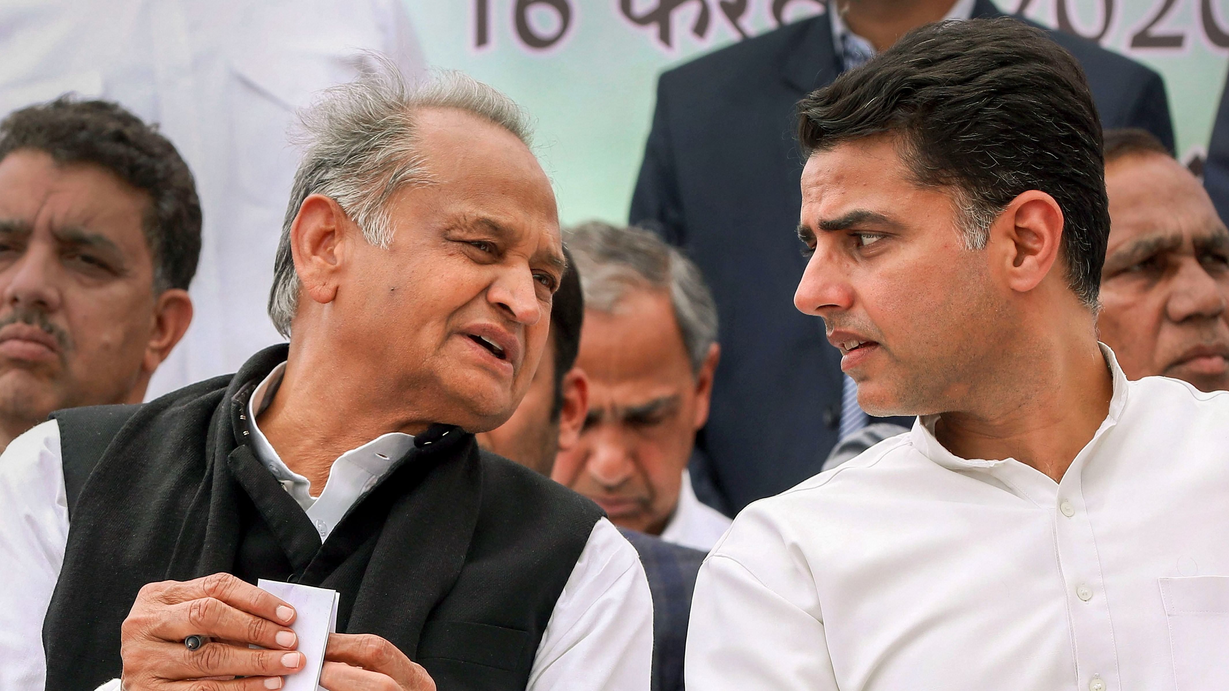 Ashok Gehlot and Sachin Pilot. Credit: PTI Photo