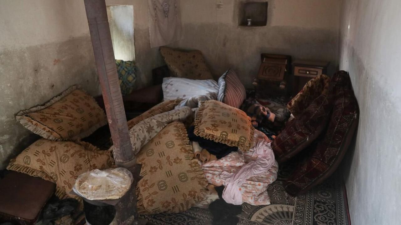 A picture shows the interior of a house, following a US helicopter raid on an Islamic State group leader, in Soueida near Jarablus, in the north-east of Syria's Aleppo province, on April 17, 2023. Credit: AFP Photo