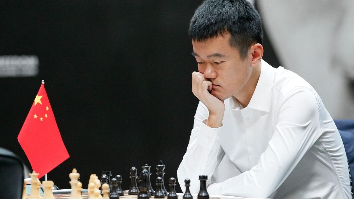 The methodical Grandmaster Ding Liren from China has had some struggles against the clock during the World Championships. Credit:  AFP Photo