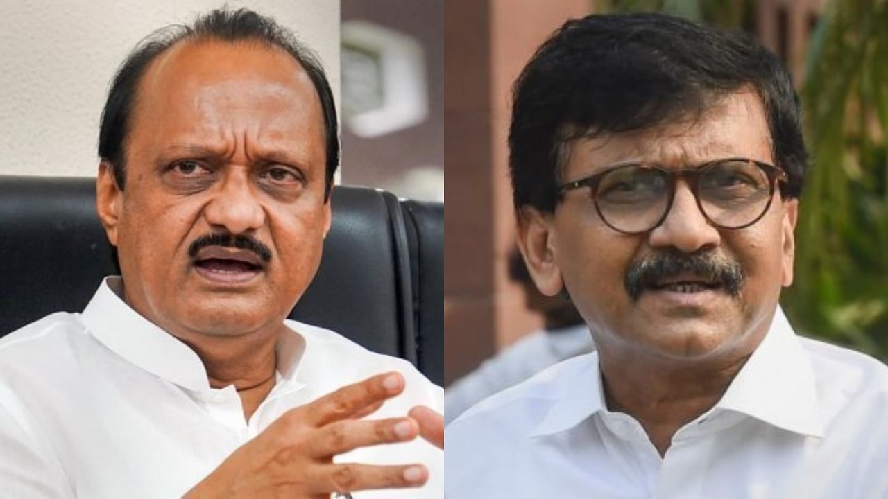 Ajit Pawar, Sanjay Raut. Credit: PTI Photos