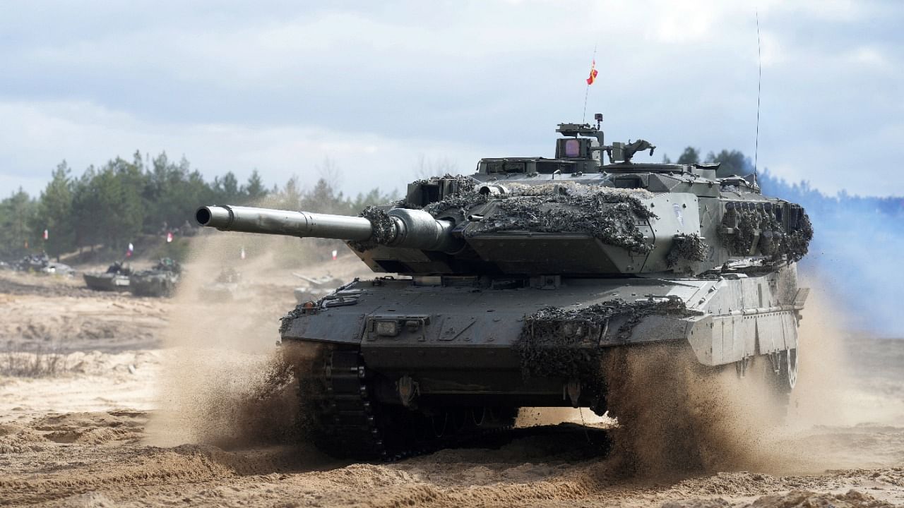 Spanish Leopard 2 tank of NATO. Credit: Reuters File Photo