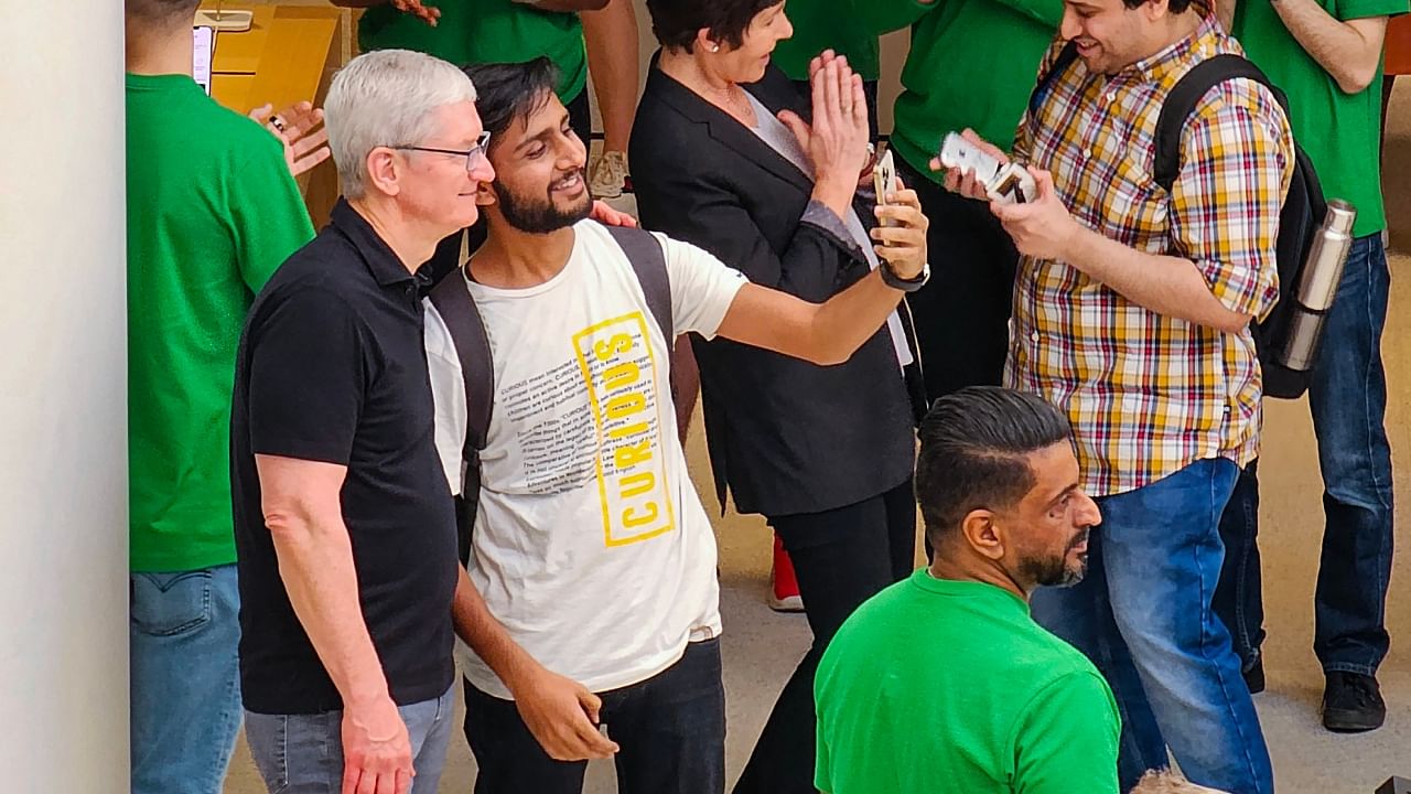 The Apple Saket store in Delhi is half the size of the Mumbai store where the company will pay a portion of total sales from the store as rent or Rs 40 lakh per month, whichever is higher, according to sources. Credit: PTI Photo