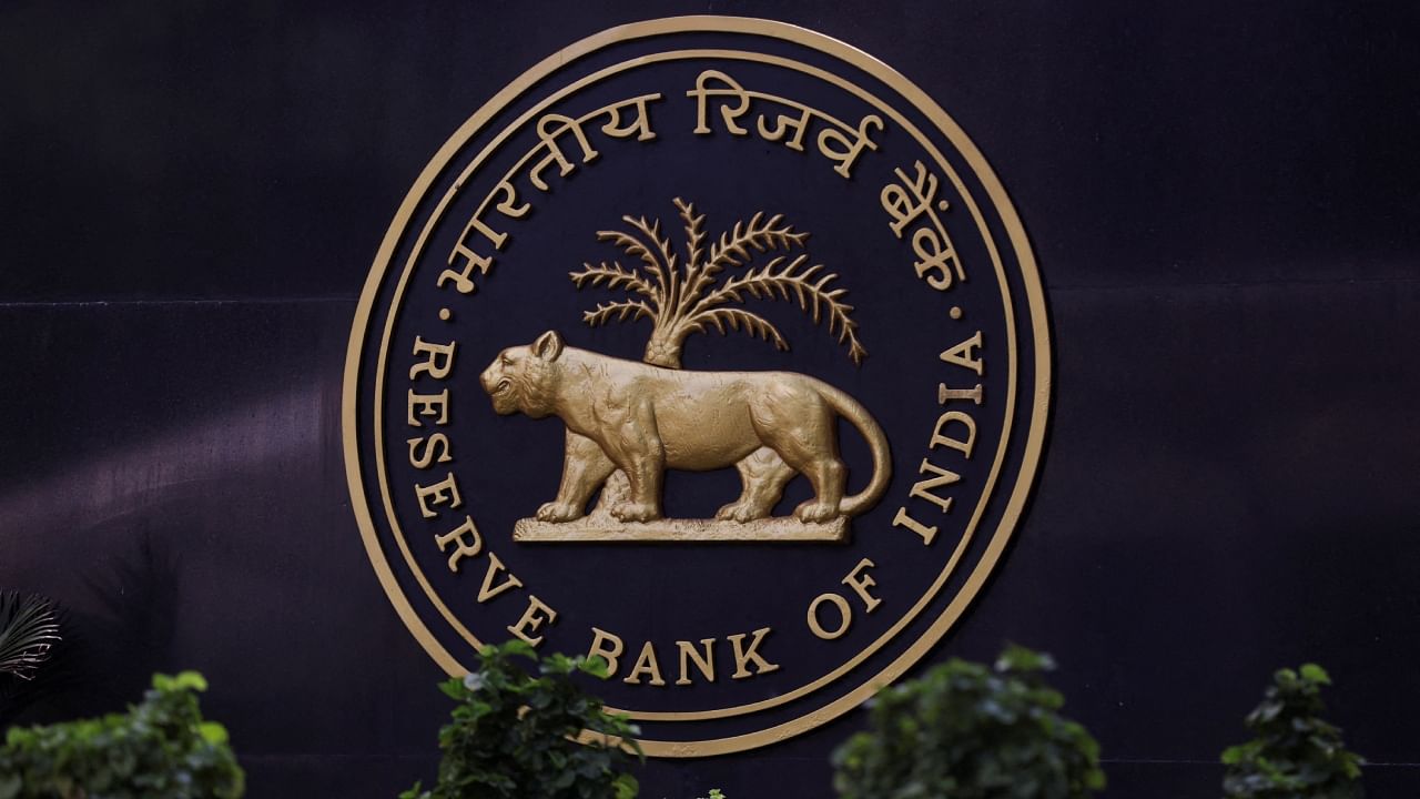 A Reserve Bank of India (RBI) logo is seen inside its headquarters in Mumbai, India, April 6, 2023. Credit: Reuters File Photo