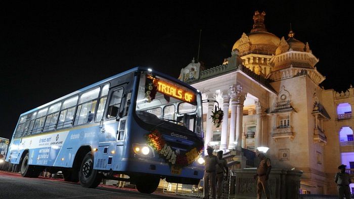 A BMTC bus. Credit: PTI File Photo 