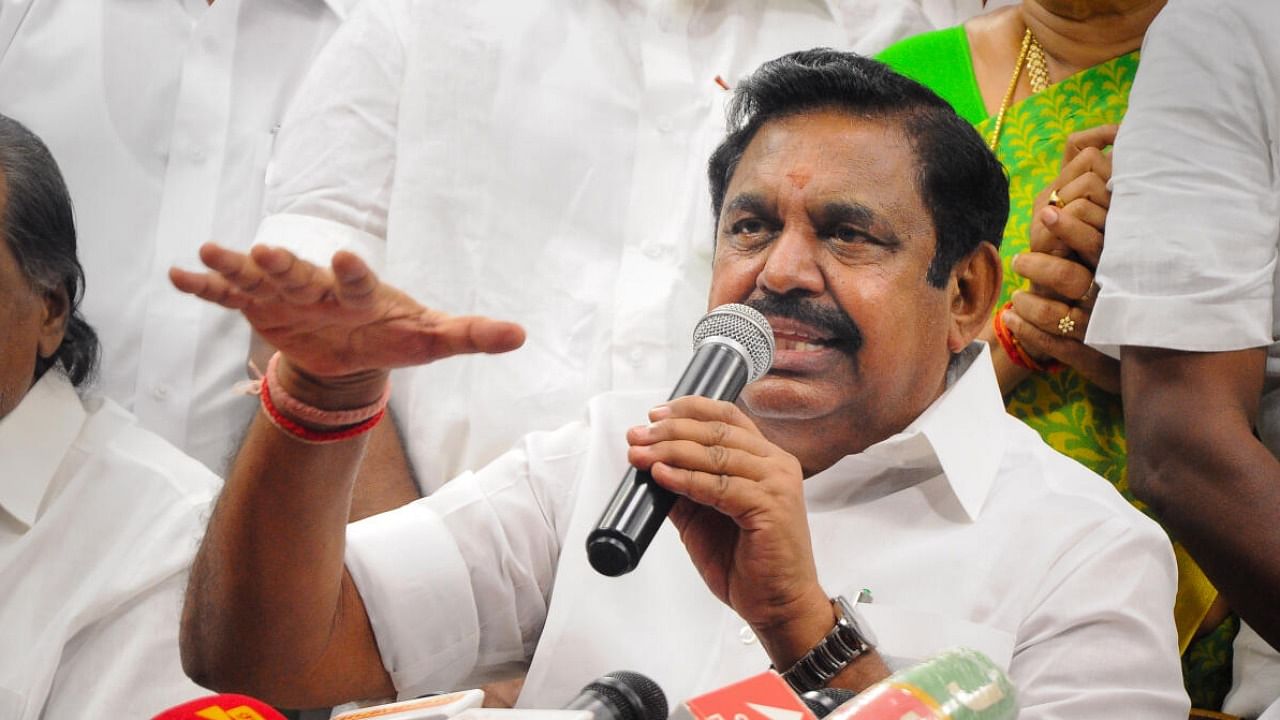  AIADMK general secretary Edappadi K Palaniswami. Credit: PTI Photo