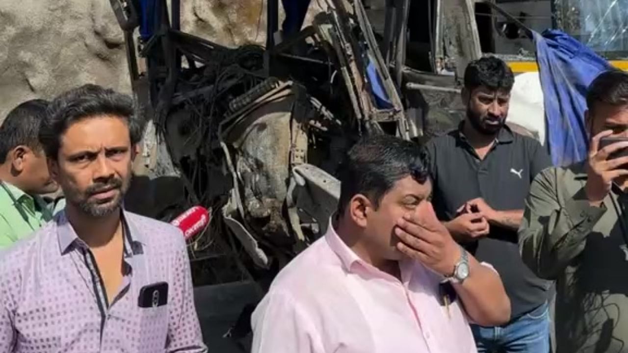 The private passenger bus heading from Satara to Dombivli in Thane reached near the Swaminarayan temple when the truck rammed into it. Credit: Facebook/https://www.facebook.com/supriyasule