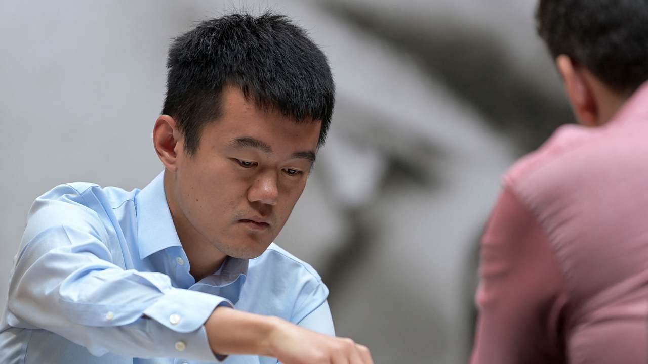Ding Liren of China competes against Ian Nepomniachtchi of International Chess Federation. Credit: Reuters File Photo