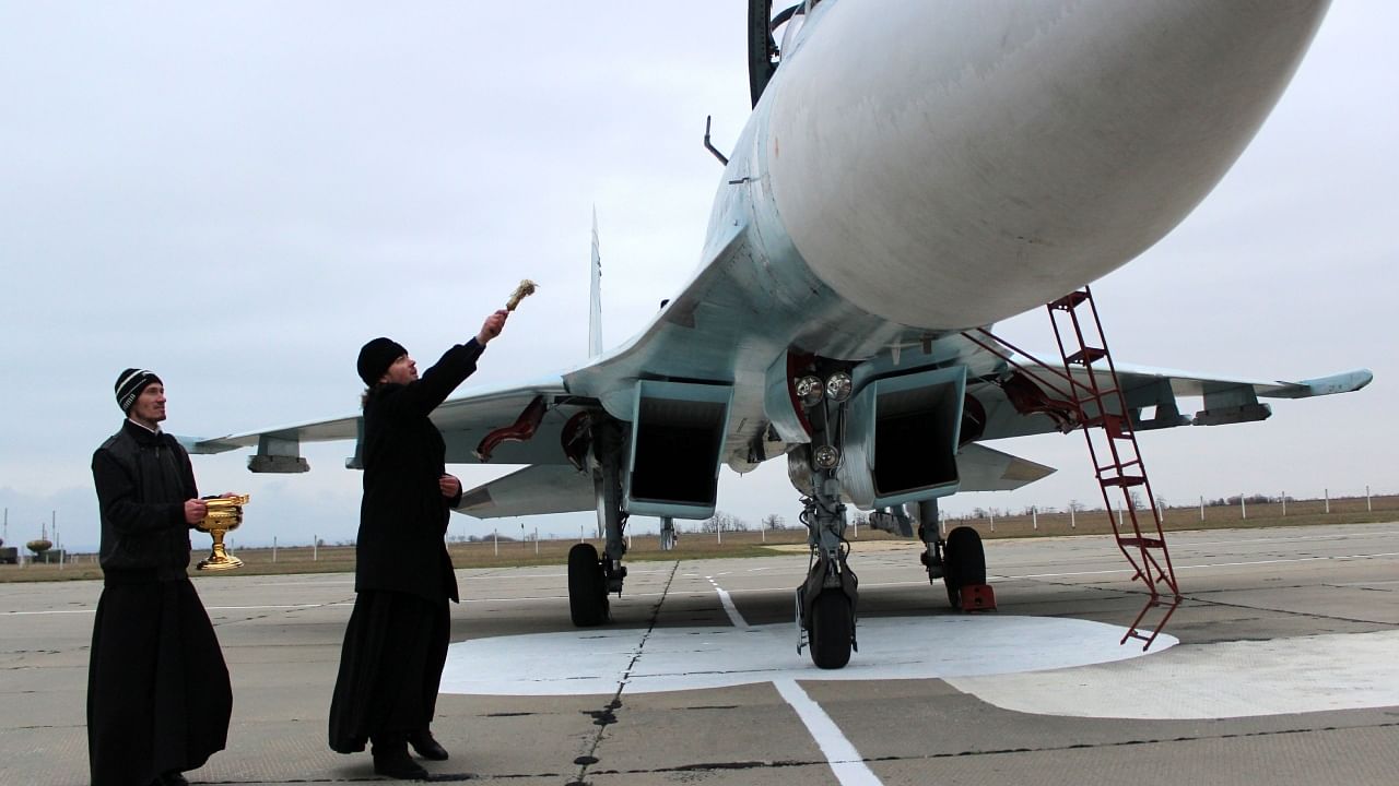 Belbek military airport outside Sevastopol, Crimea. Credit: AFP File Photo