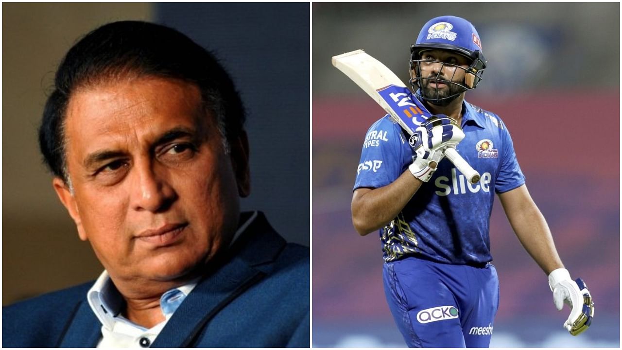 Sunil Gavaskar. Credit: AFP File Photo; Rohit Sharma. Credit: PTI File Photo