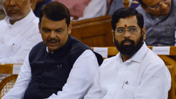 Eknath Shinde, Devendra Fadnavis. Credit: IANS Photo