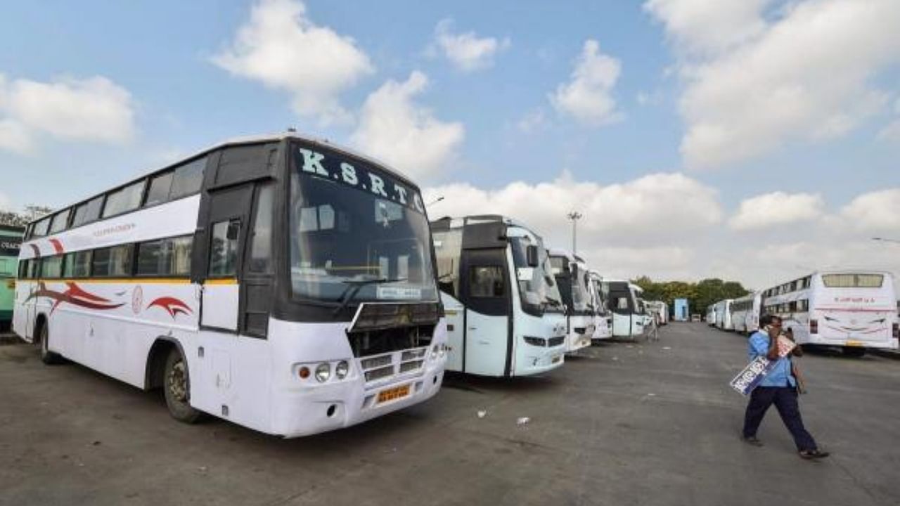 KSRTC buses. Credit: PTI Photo