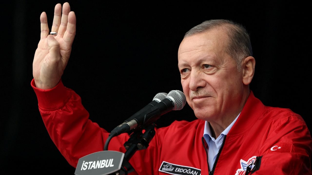 Turkish President Erdogan at Teknofest airshow in Istanbul. Credit: Reuters Photo