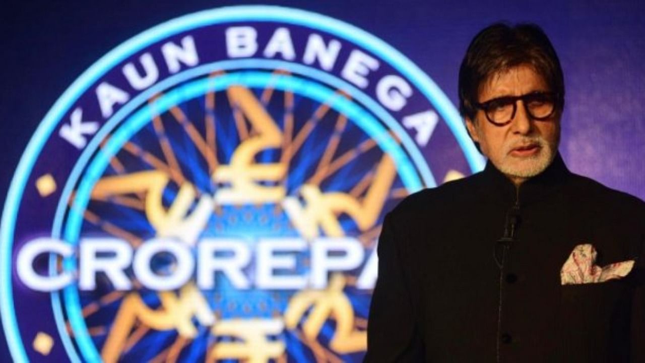 Amitabh Bachchan at the set of KBC. Credit: DH File Photo