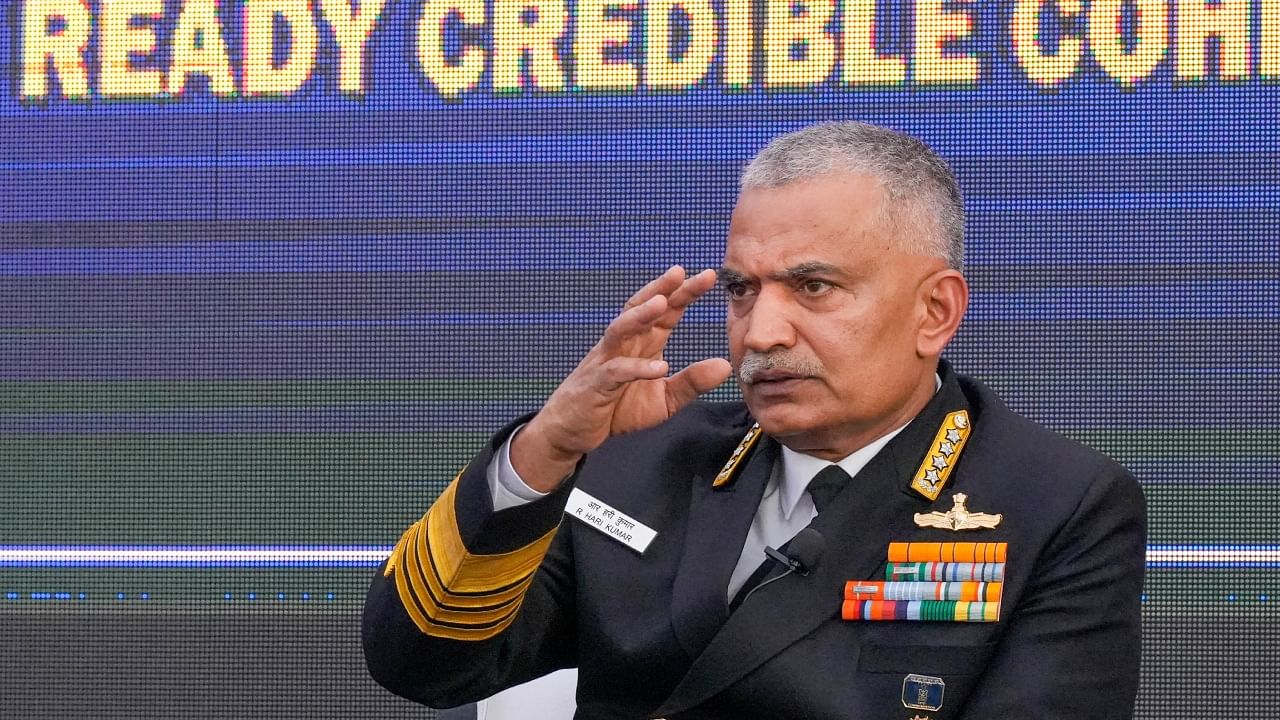 Indian Navy chief Admiral R Hari Kumar. Credit: PTI Photo