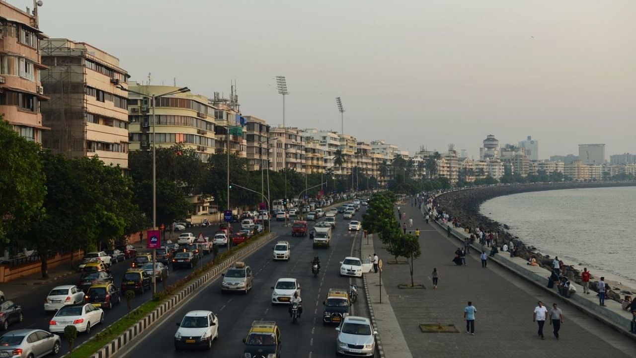 Marine Drive seafront in Mumbai. Credit: AFP File Photo