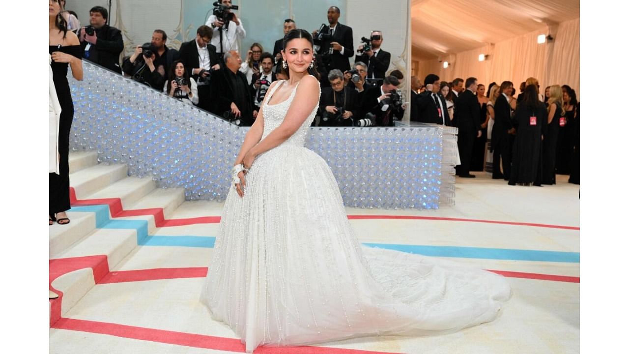 British actress Alia Bhatt arrives for the 2023 Met Gala at the Metropolitan Museum of Art on May 1, 2023, in New York. Credit: AFP Photo