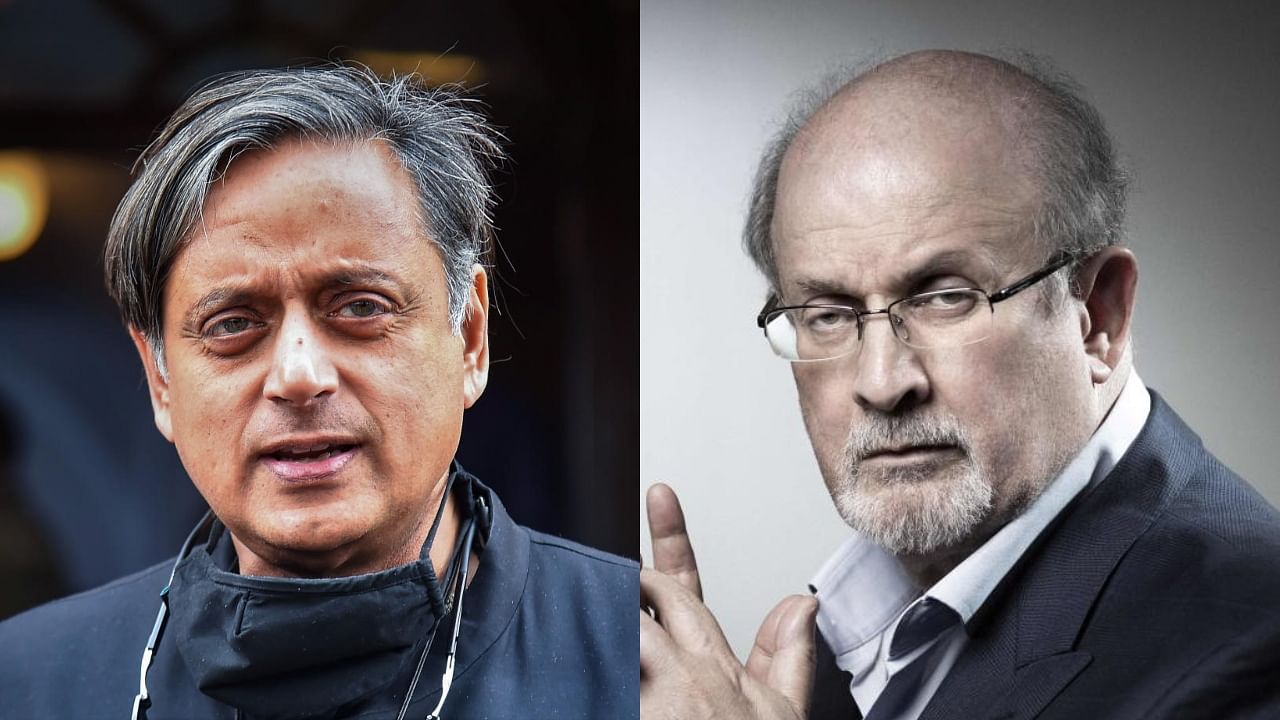 Shashi Tharoor, Salman Rushdie. Credit: PTI, AFP Photos