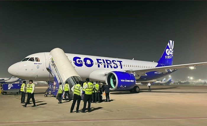 Go First plane. Credit: Twitter/@GoFirstAirways