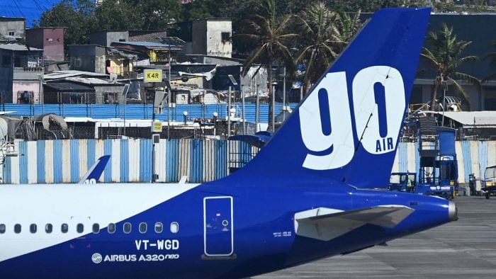 A Go First airline aircraft. Credit: AFP Photo