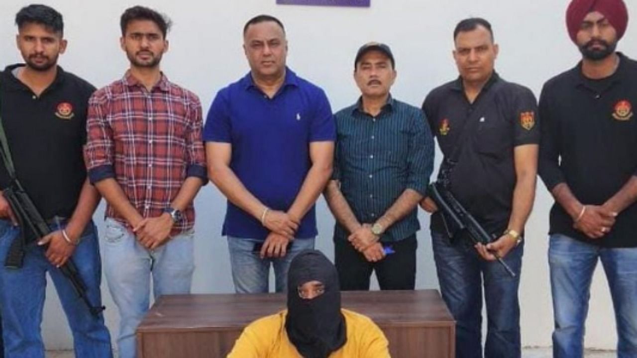 He was apprehended by a team of the anti-gangster task force (AGTF) of the Punjab Police. A pistol and six cartridges were seized from him, police said. Credit: Twitter/@DGPPunjabPolice