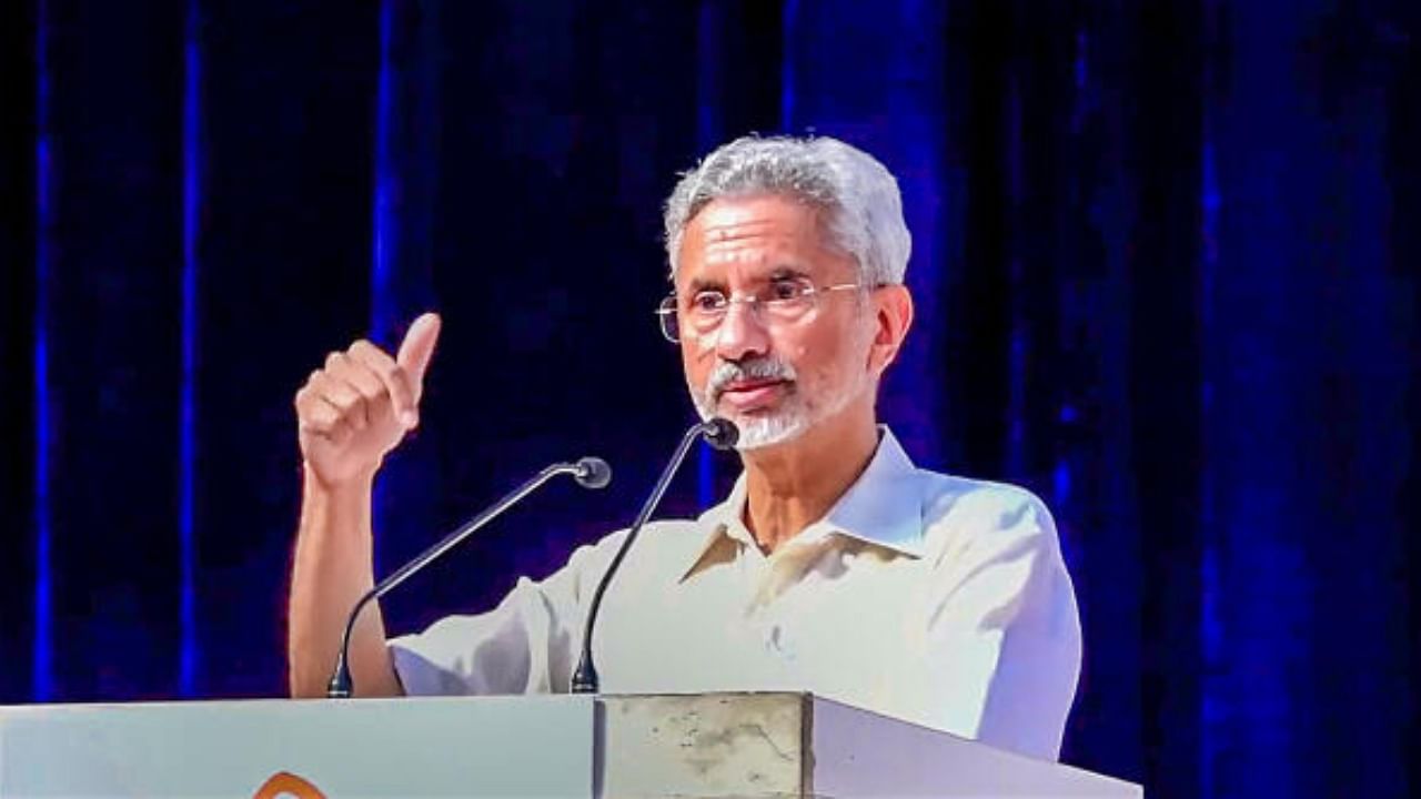 External Affairs Minister S. Jaishankar speaks during an interactive session on 'Foreign Policy of Modi Government'. Credit: PTI Photo